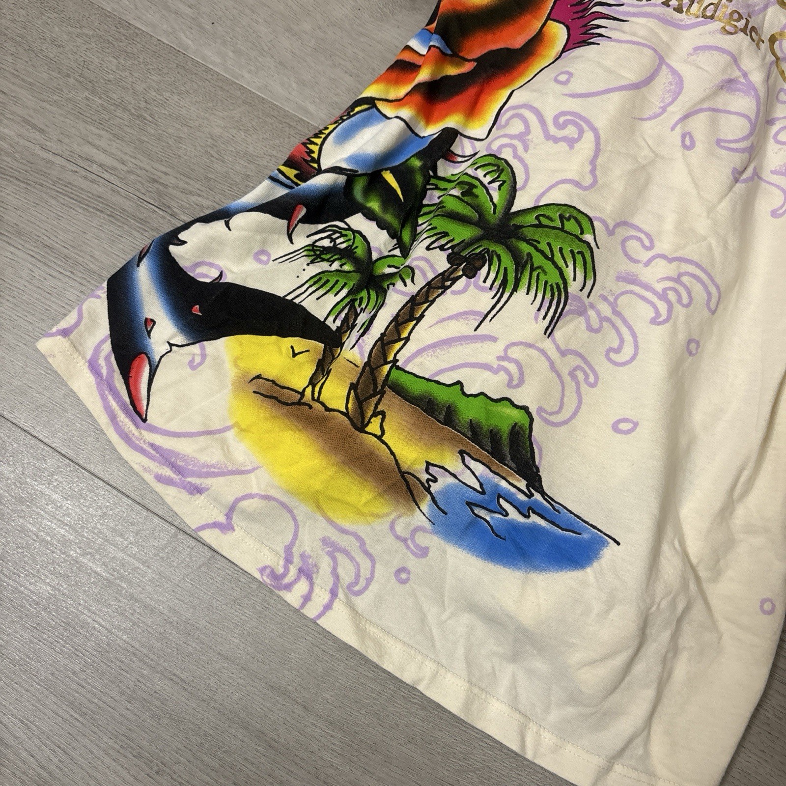 RARE Vintage Ed Hardy By Christian Audigier Babydoll Bow Adjustable Dress Top OS
