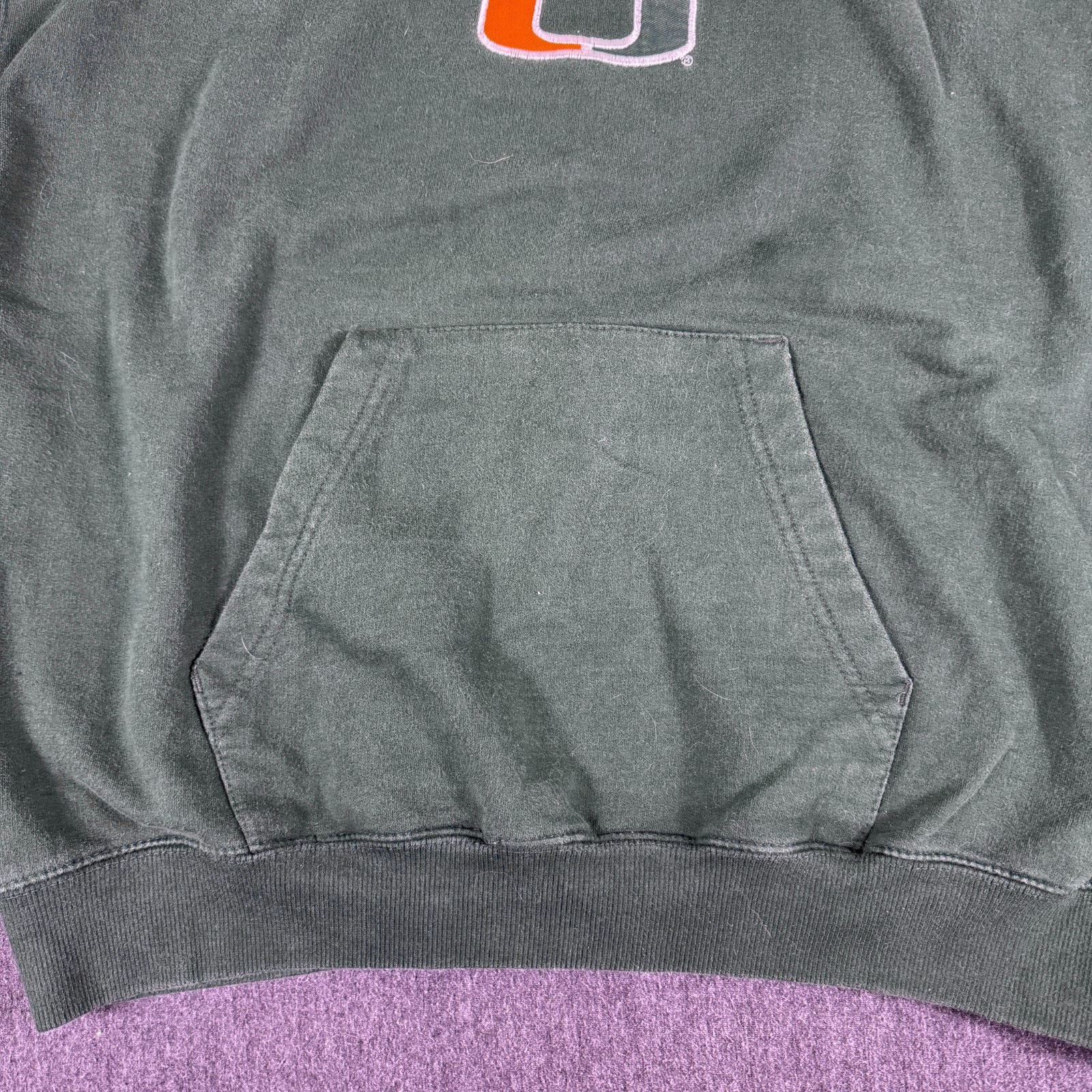 Miami Hurricanes Hoodie Green Orange OVB Medium Pullover NCAA College Football