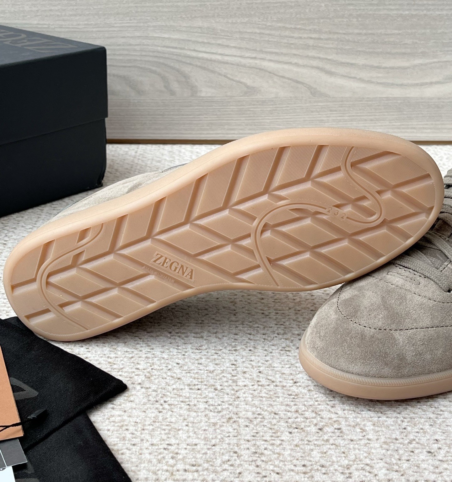Zegna Dark Brown Suede Lace Up Low Top Sneakers 🎾