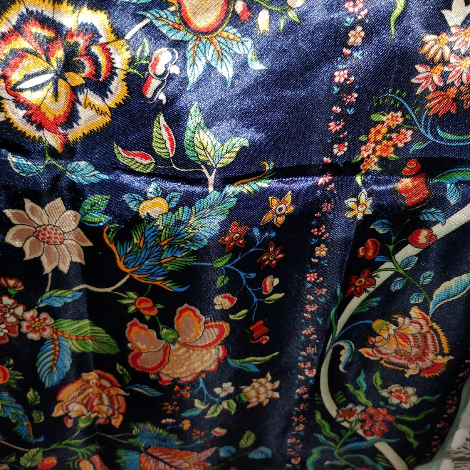 Liberty Of London 100% Silk Tree Of Life Scarf-Made In Italy- 35″ Square