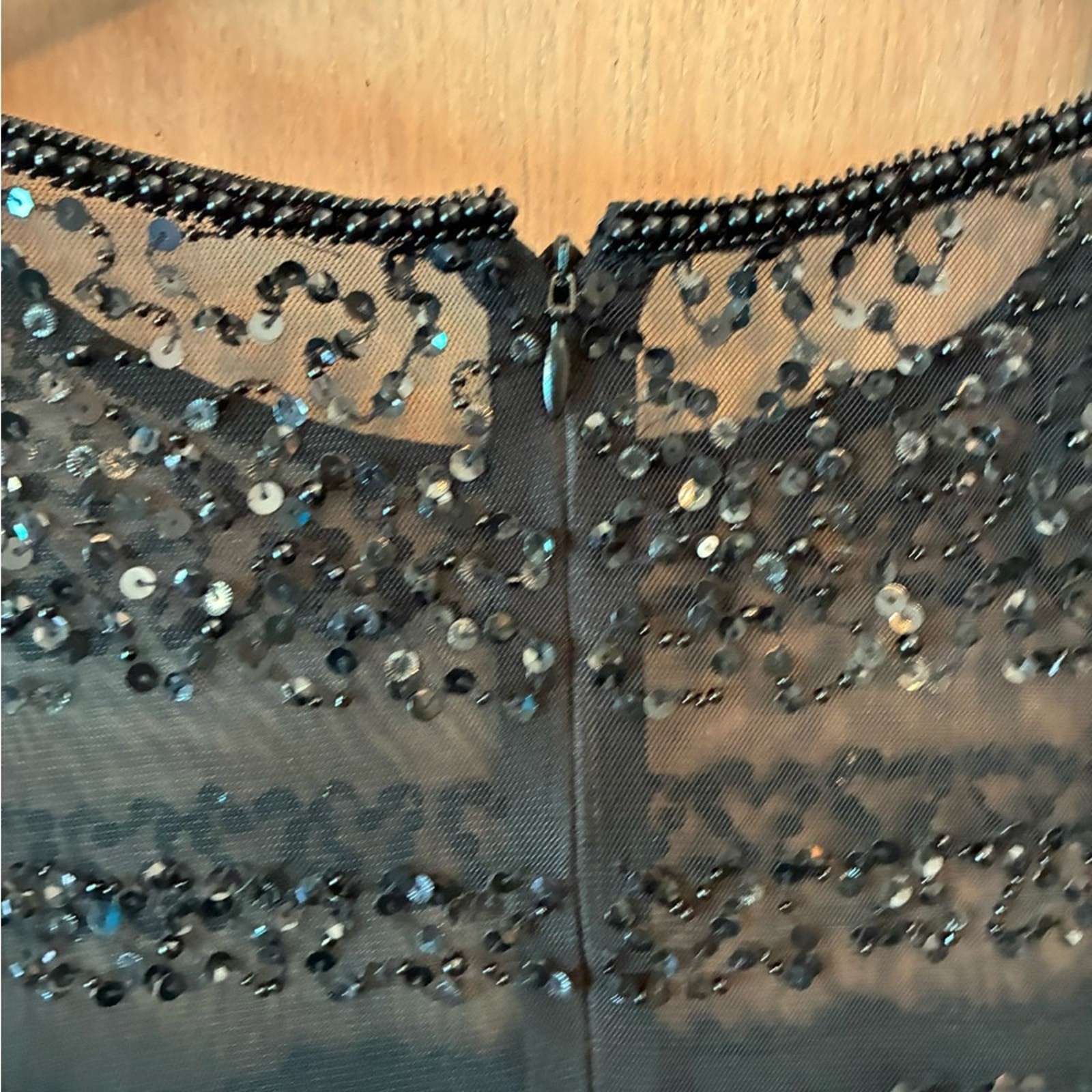 NWT Adriana Papell black sequin cocktail dress size 4