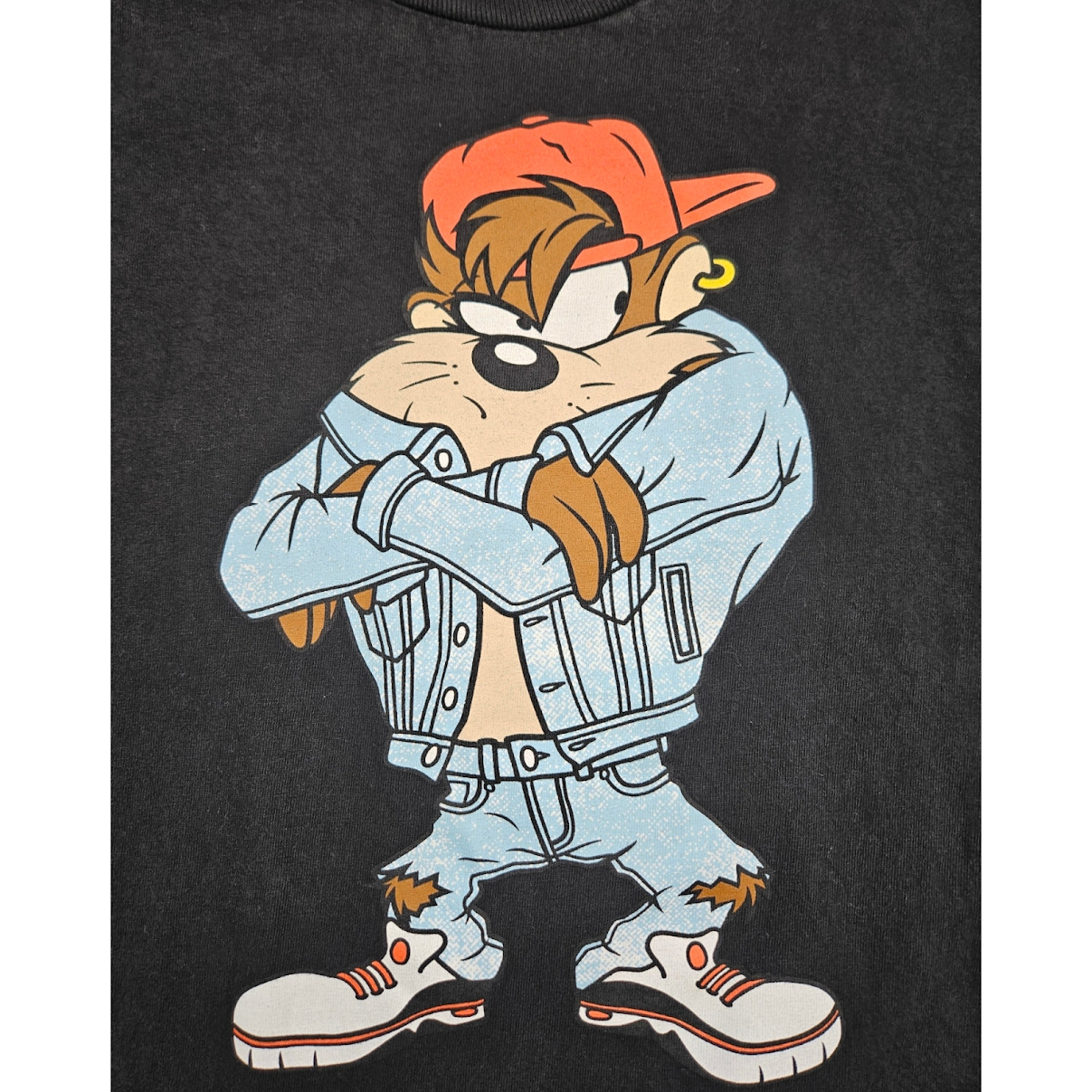 Looney Tunes Neff Tasmanian Devil Shirt Women/Teen Large Hip Hop Retro Tee 90’s