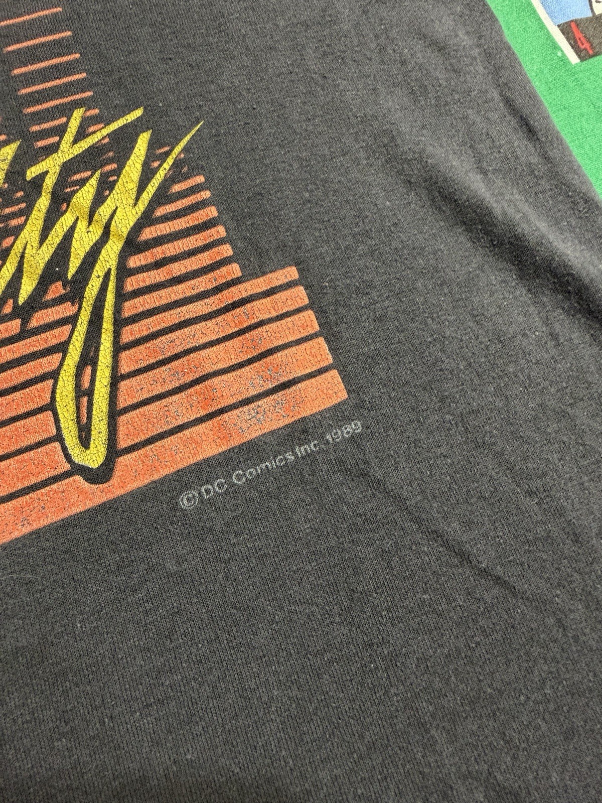Vtg 80s Batman New York City Graphic Print Black Men’s L Crew T-Shirt