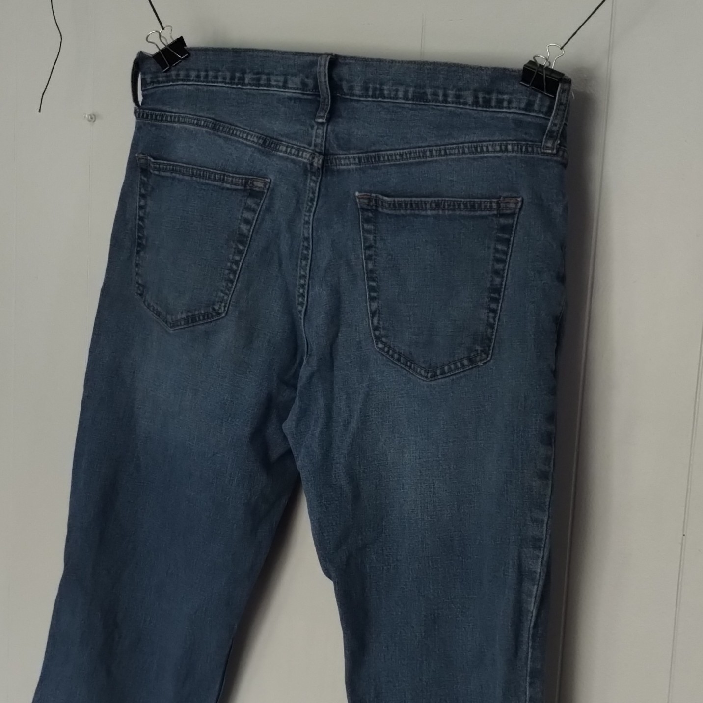 Old Navy Straight Fit Built-In Flex Blue Denim Jeans Mid Rise 5-Pocket