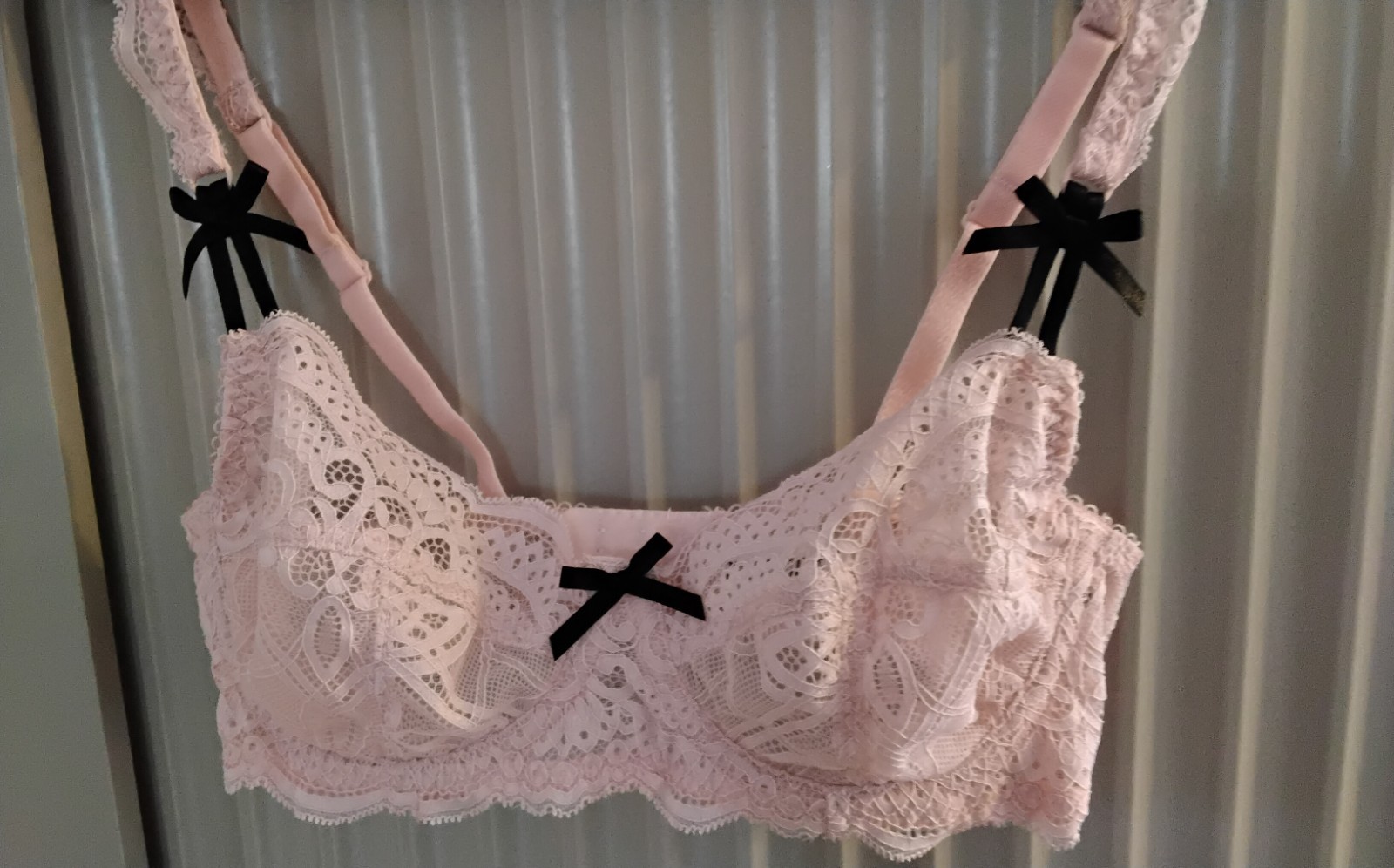 TDR BOUTIQUE None Padded Lace Balconette Bra thong set Pink SZ EUR 80DD UK36DD