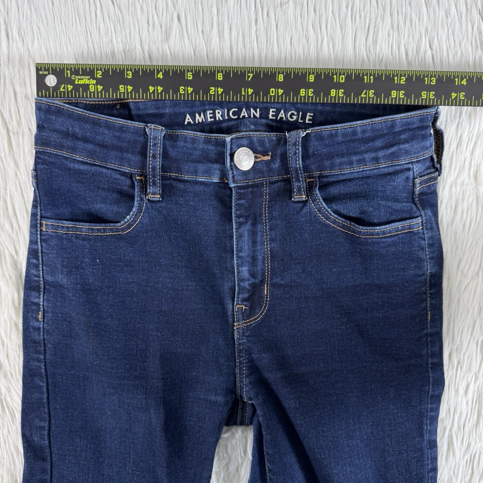 American Eagle Blue Dark Wash Hi-Rise Jegging Denim Jeans Women’s Size 4R