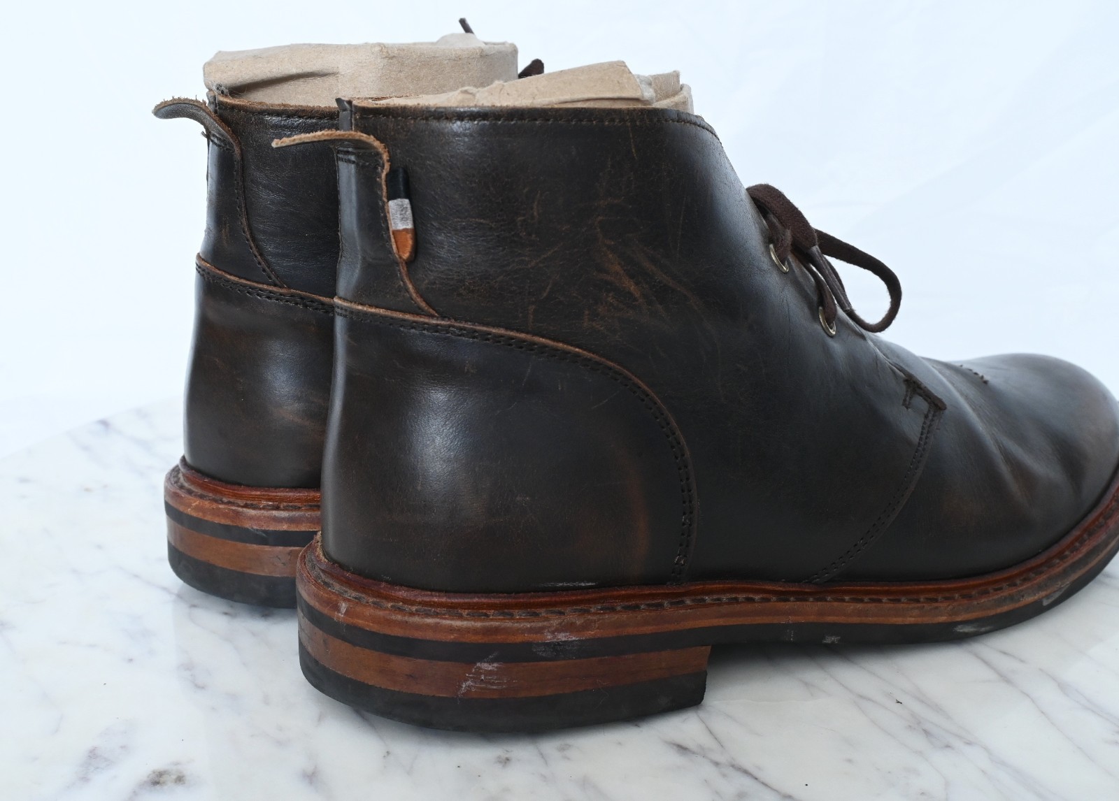 Allen Edmonds Chandler Chukka Brown Leather Laced Up Ankle Boots Men’s Sz 10.5