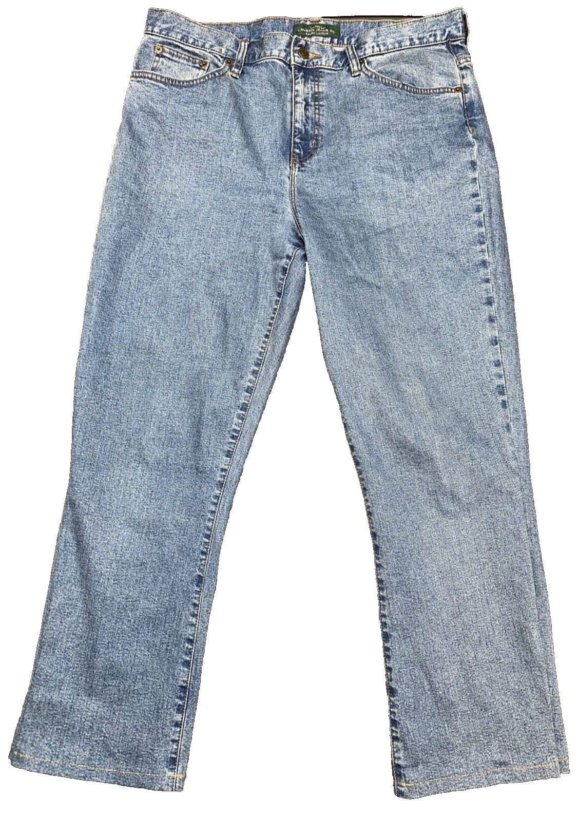 LAUREN RALPH LAUREN KELLY RELAXED JEANS STRETCH MID-RISE WOMENS 14/27L *HEMMED