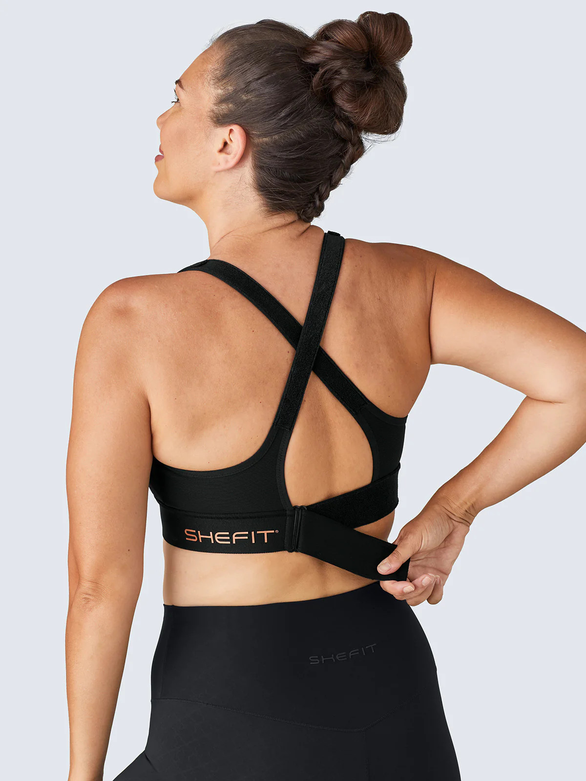 SHEFIT ULTIMATE Black Sports Bra Size 1Luxe High Support Workout Fitness