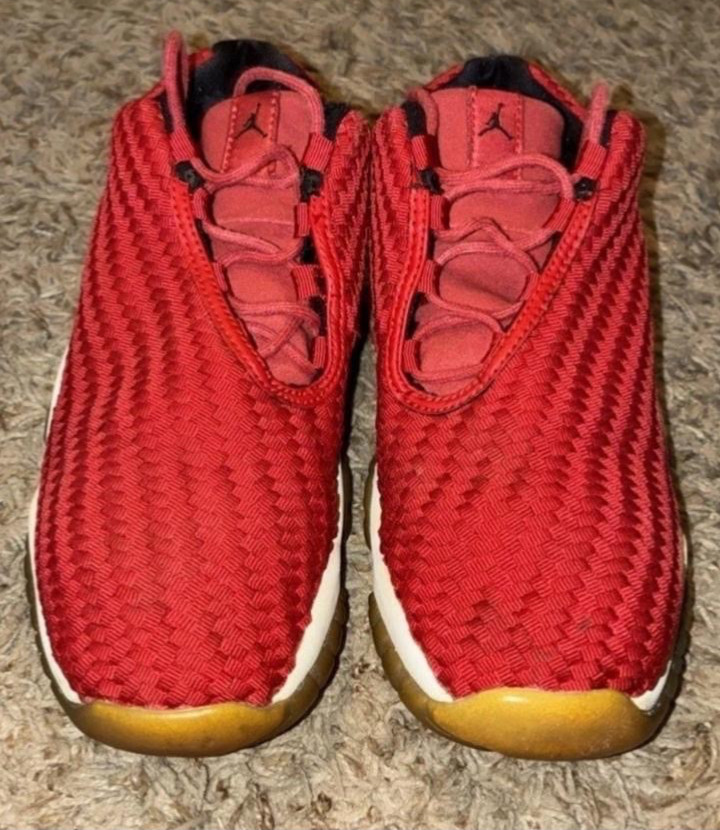 Nike Air Jordan Future Low Boys Size 5Y Red Woven Sneakers 724813-601🔥FAST SHIP