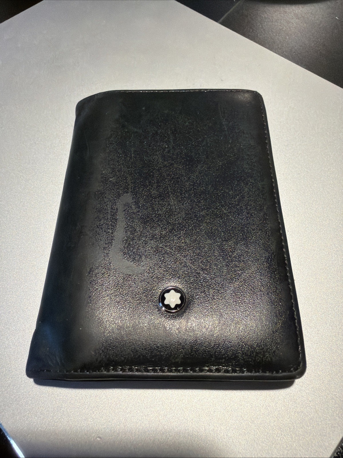 Montblanc Authentic Leather Business card holder Card case black