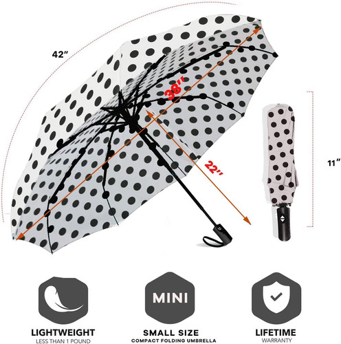 Windproof Travel Compact Umbrella-Automatic Umbrellas for Rain-Compact Folding U
