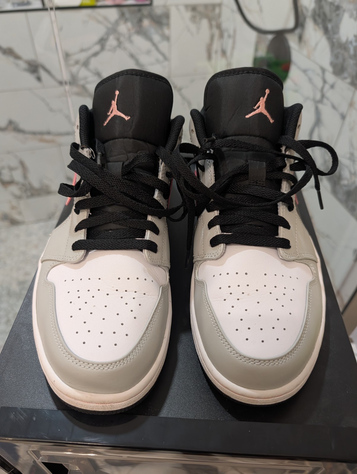 Size 13 – Air Jordan 1 Low Grey Fog Bleached Coral