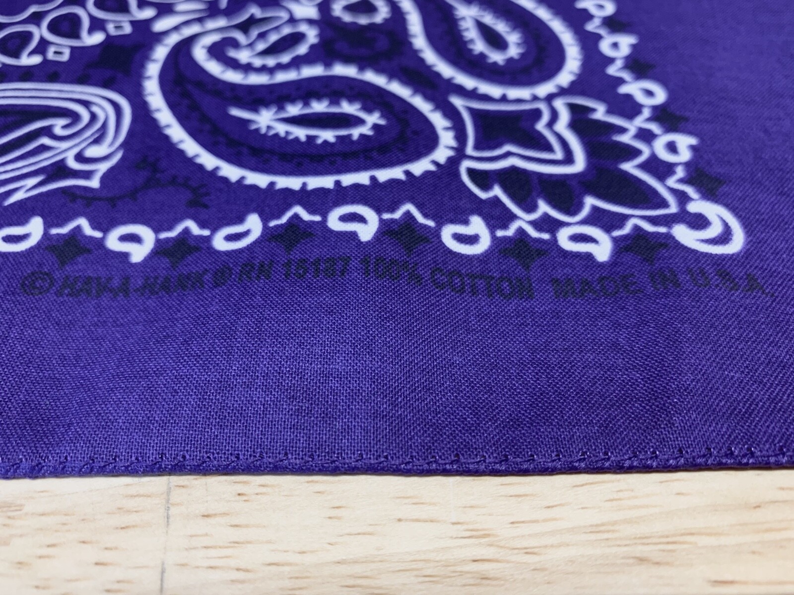 Purple Paisley 22x22in Hav-A-Hank Bandanna USA Made Bikers to Hikers Cup Holders