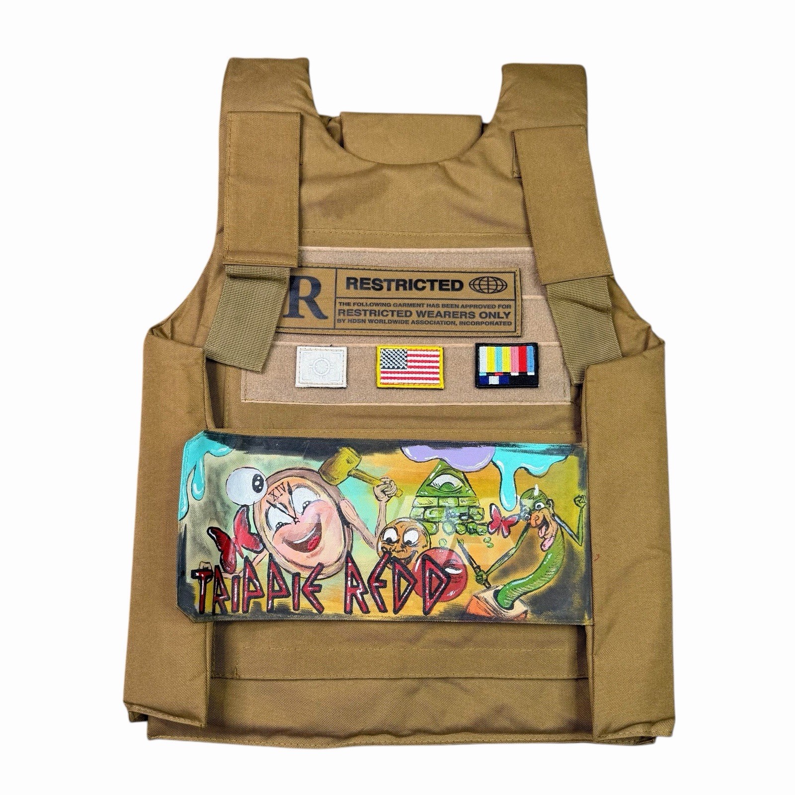 Custom Trippie Redd Hudson Military Bullet Proof Style Vest Streetwear OS