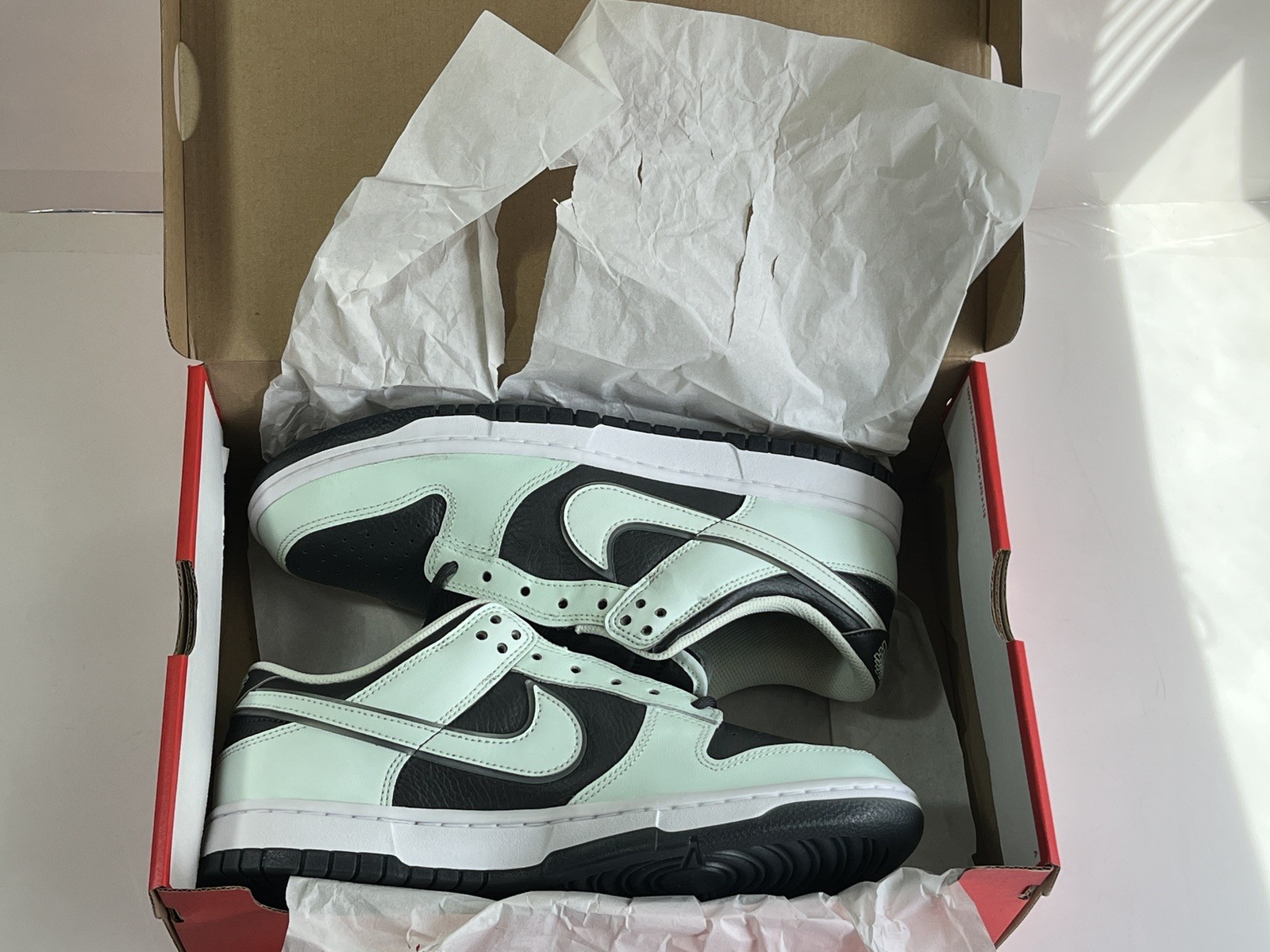 Nike Dunk Low Dark Smoke Grey Barely Green Black Shoes FZ1670-001 Mens Size 9.5