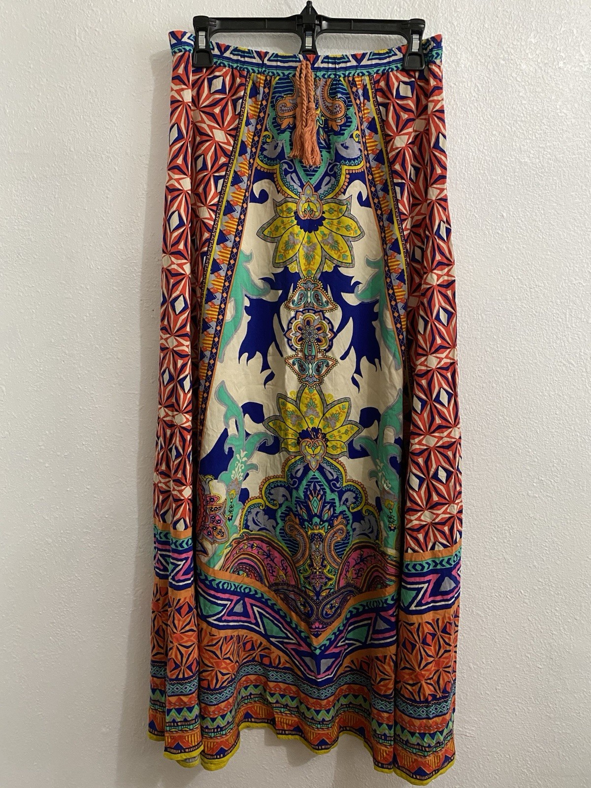Flying Tomato Maxi Skirt L Multicolor Paisley Boho Festival Rave Hippie K40