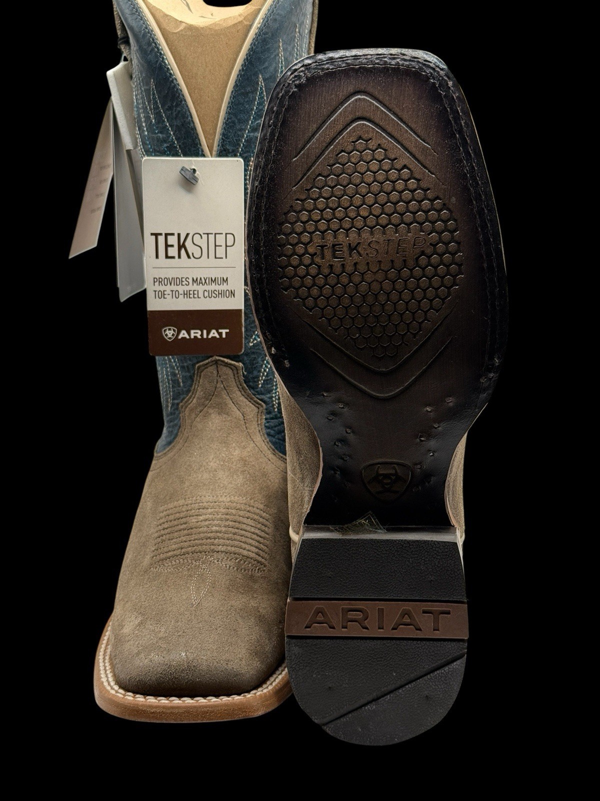 Ariat Circuit Rockridge Western Roughout Boot Size 8.5