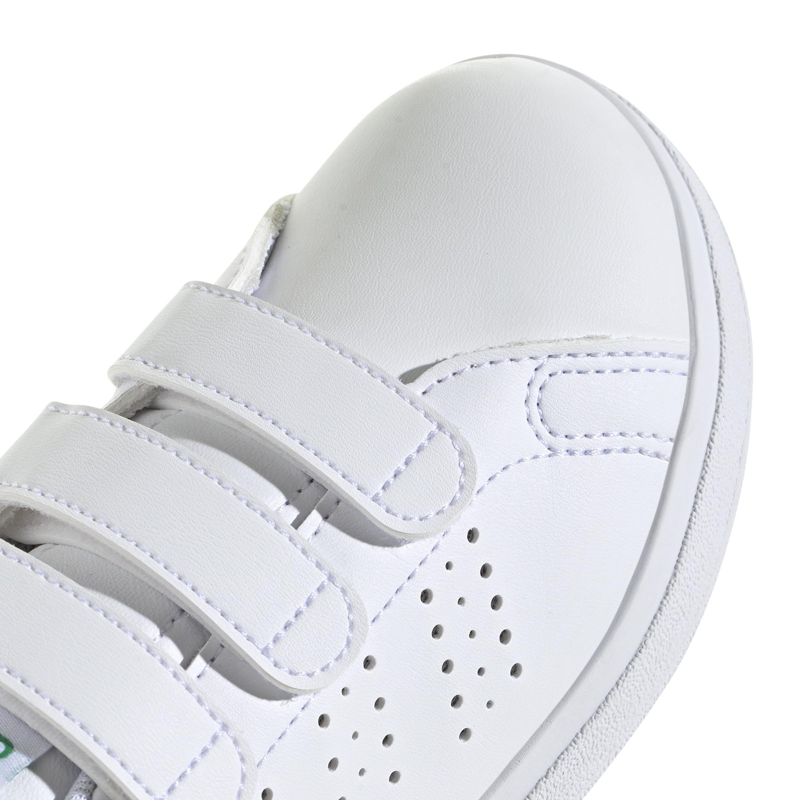 adidas Unisex-Kids Advantage Base 2.0, White/White/Green,