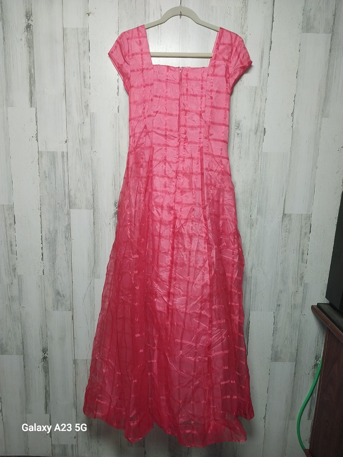 JODY ORGANZA PINK MAXI DRESS (Juniors) Size 11/12 Made In USA
