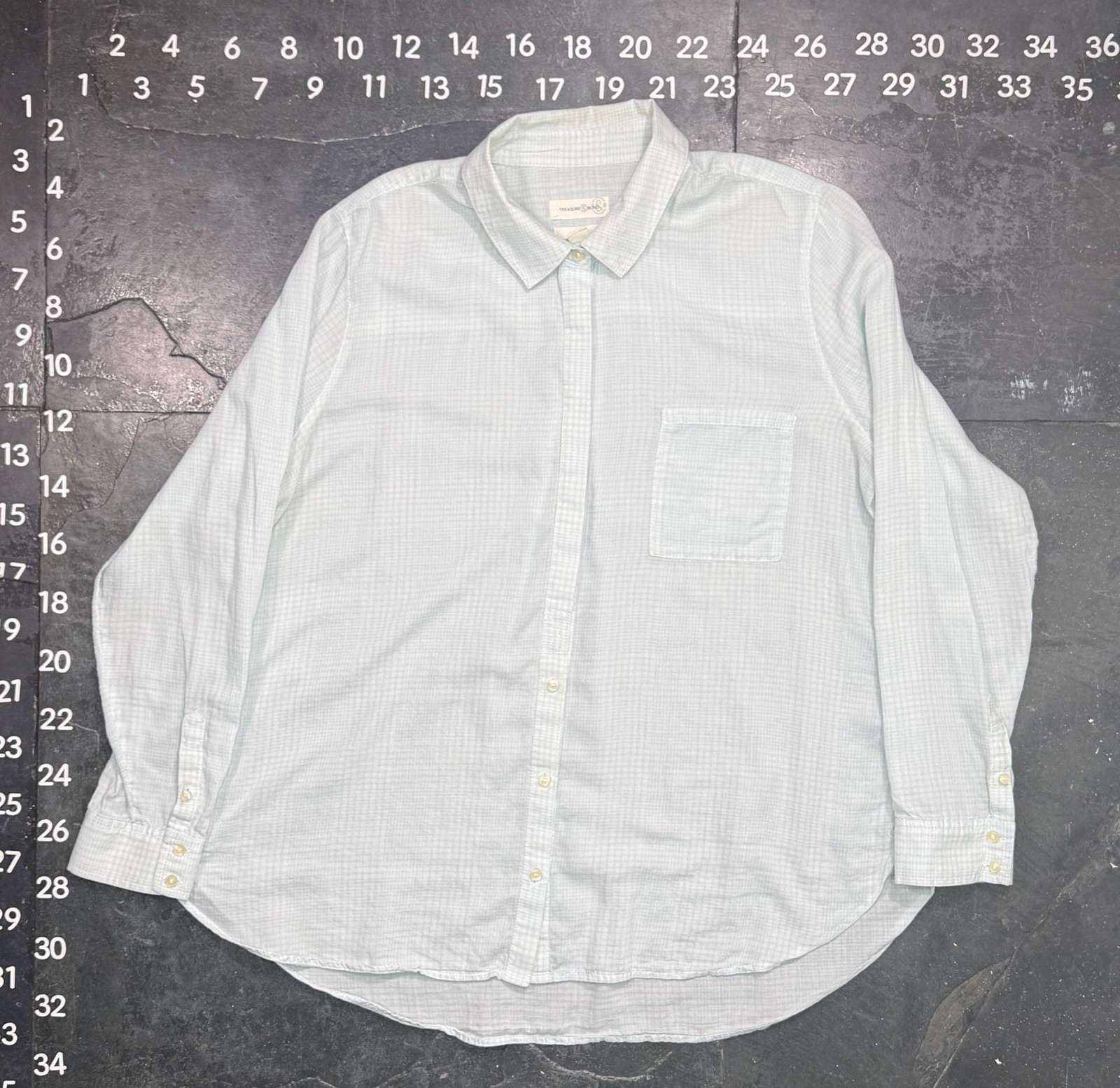 Treasure & Bond Women’s Classic Fit Long Sleeve Button-Up Gauze Shirt
