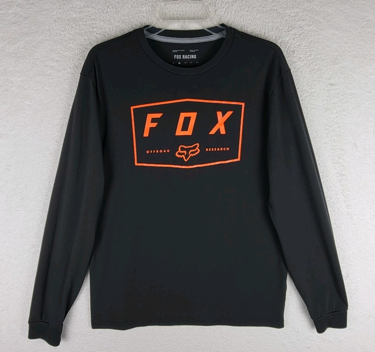 Fox Racing Badger Long Sleeve Tech Tee Shirt Size M Black