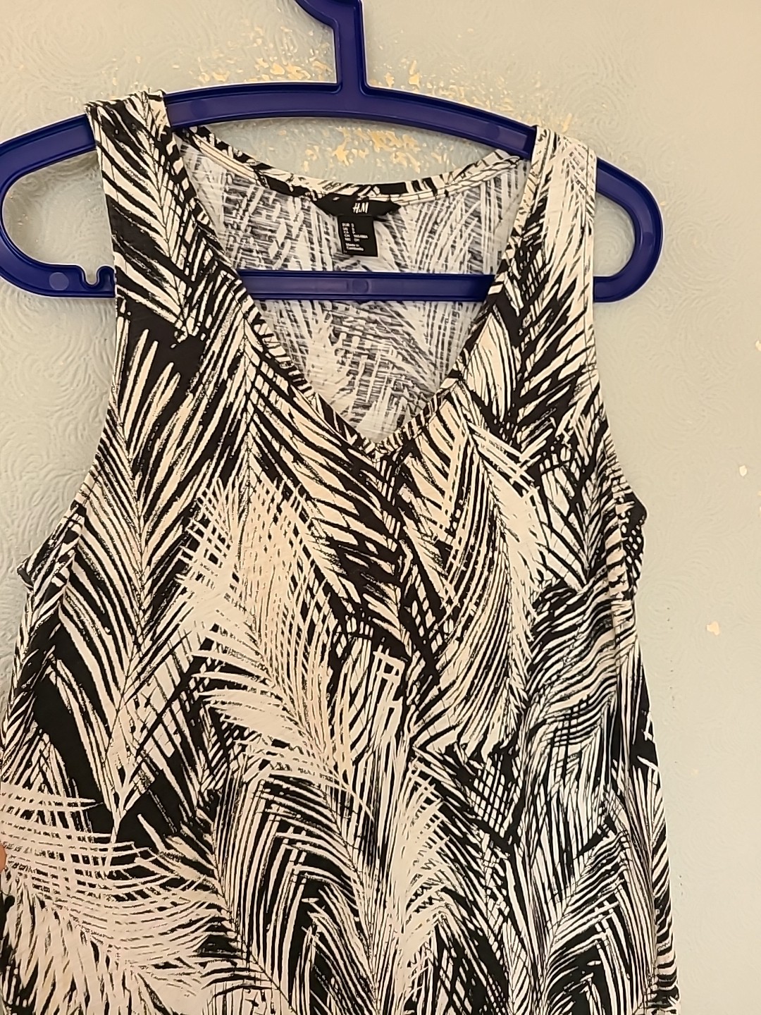 H&M LONG SLEEVELESS SIZE SMALL 8 10 SOFT COTTON COMFORTABLE DRESS halter neck