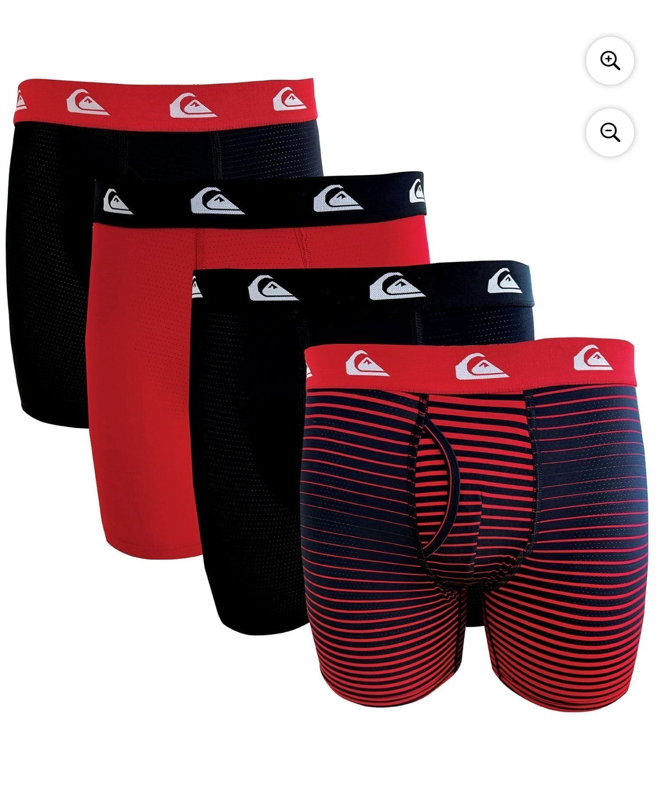 Quiksilver Men’s Moisture Wicking Performance Mesh Boxer Brief, 4pk