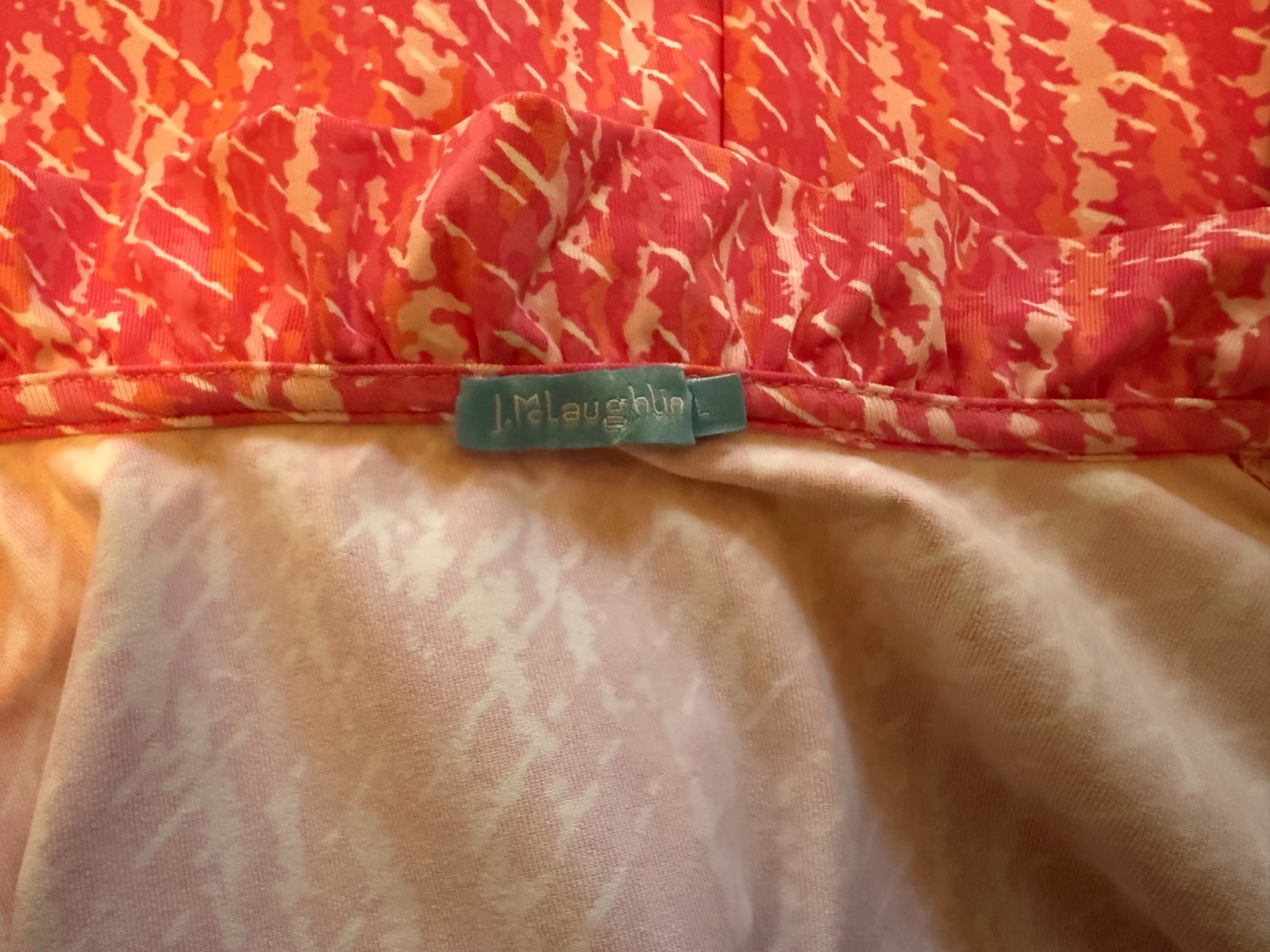 J. MCLAUGHLIN Durham Top Catalina Cloth Ruffle Hot-Pink Print Large – NTSF