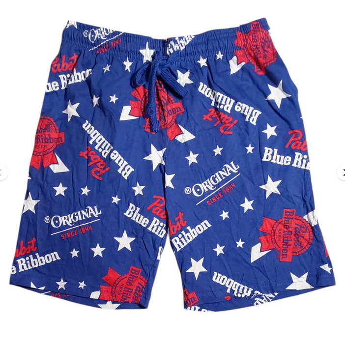 Pabst Blue Ribbon Men’s Size XL 100% Cotton Comfort Sleep Shorts FREE S&H NWT