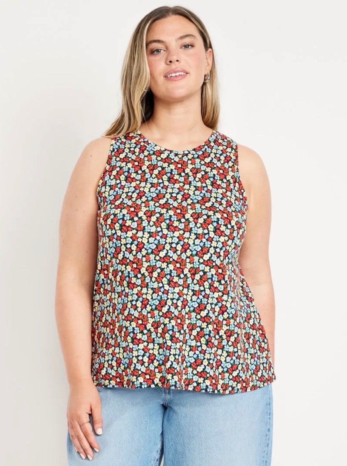 Old Navy Women’s Luxe Sleeveless T-Shirt Tank Top Floral Size XS S M L XL XXL 2X