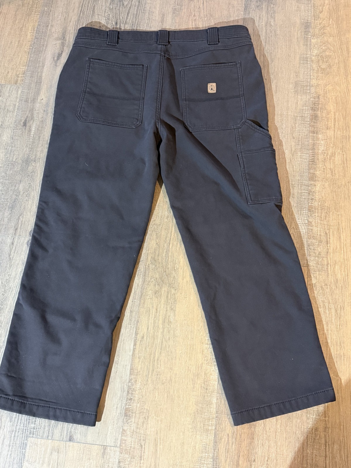 Coleman Men’s Dark Gray Canvas Utility Pants with Fleece Lining 38/30