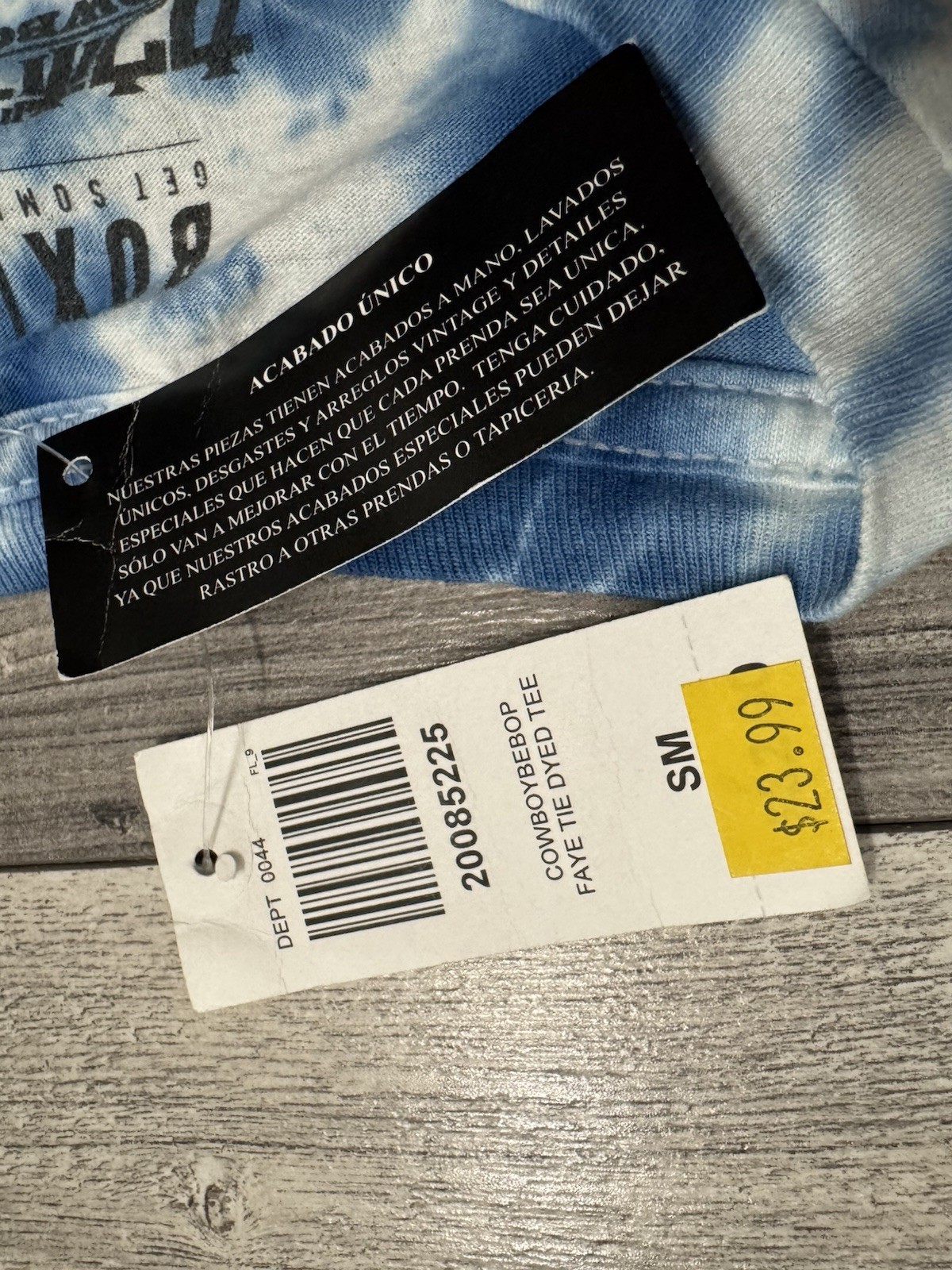 NEW Cowboy Bebop Faye Valentine Tie Dye Shirt Mens Small Blue Anime BoxLunch