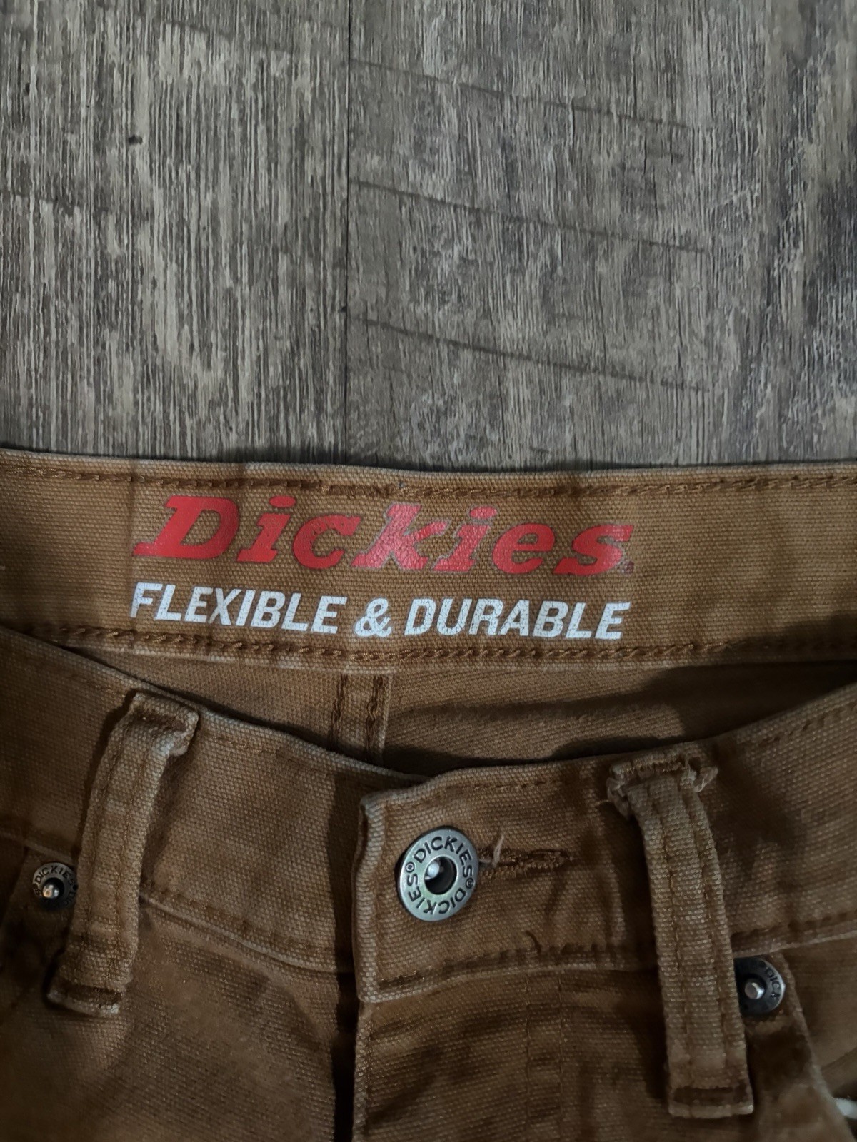 Dickies Men’s Brown Canvas Work Pants 32×30 Cotton/Spandex DU805RBD