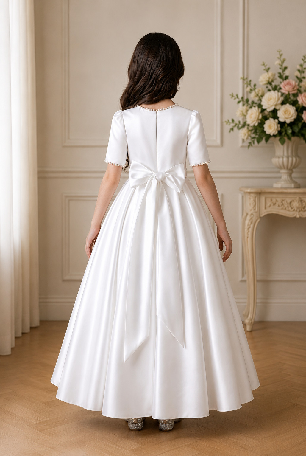 Claire Grace White Communion Dress for Girls | Vinam Boutique Australia