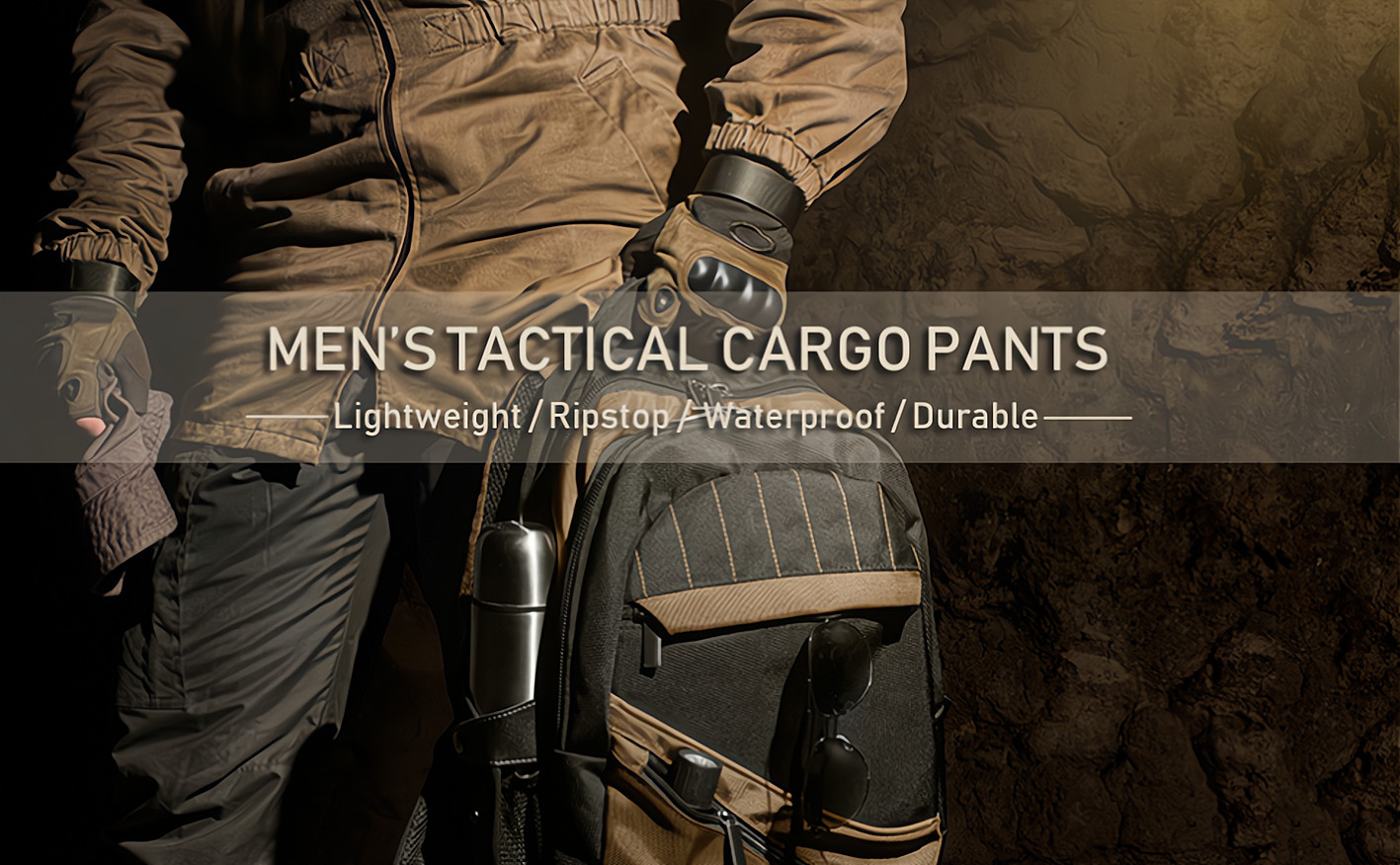 Mens Cargo Pants Tactical Waterproof Work Pants Outdoor Hiking Combat Trousers