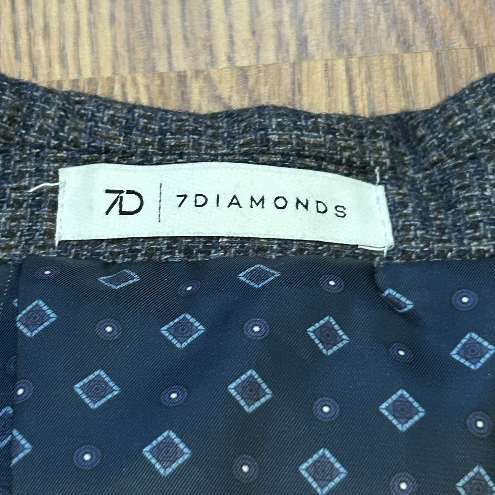 7Diamonds Belfast Deconstructed Blazer Men’s M 40R Blue Indigo Wool Blend $195