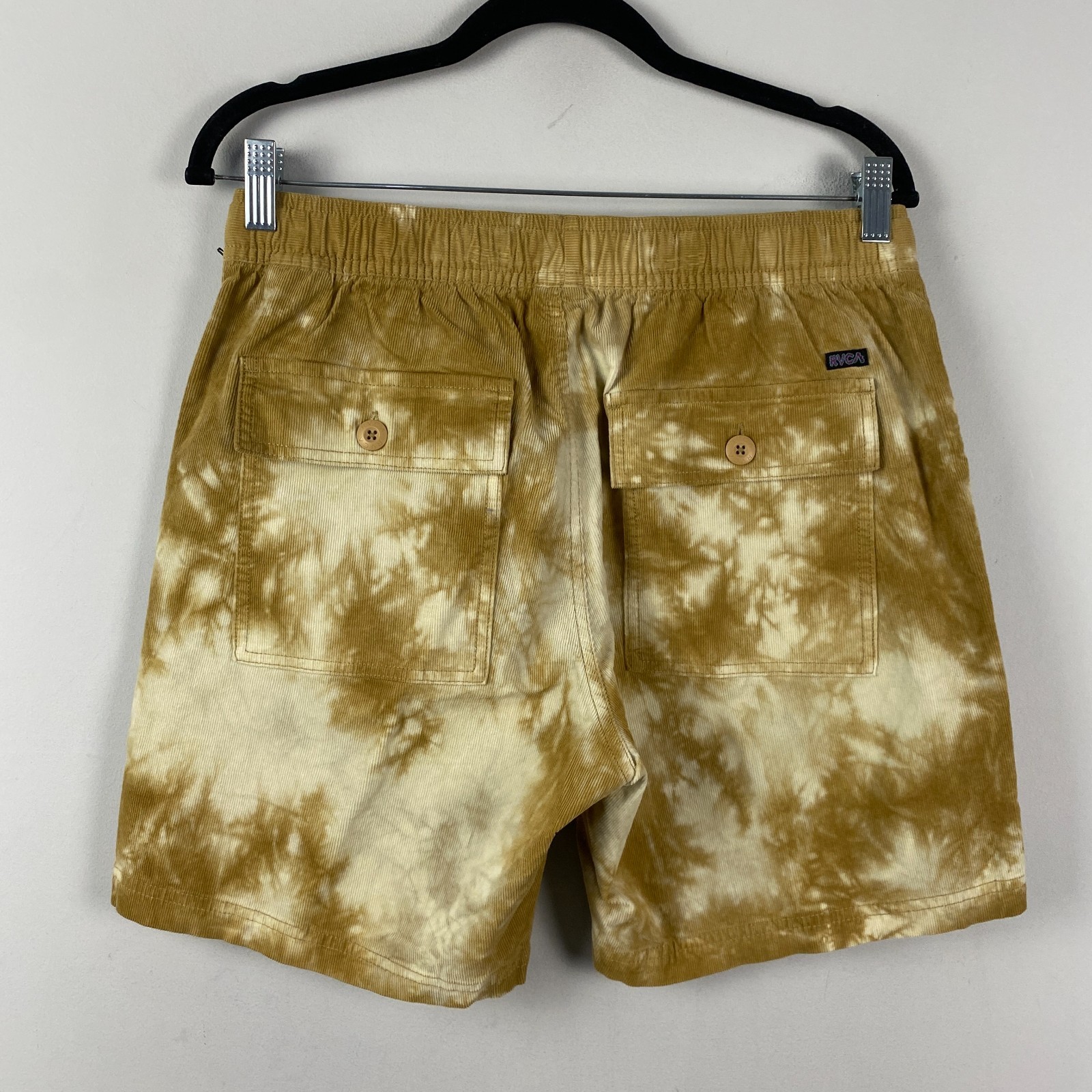 RVCA All-Time Collection Corduroy Shorts Mens Small Civic Bleached Tan Belted