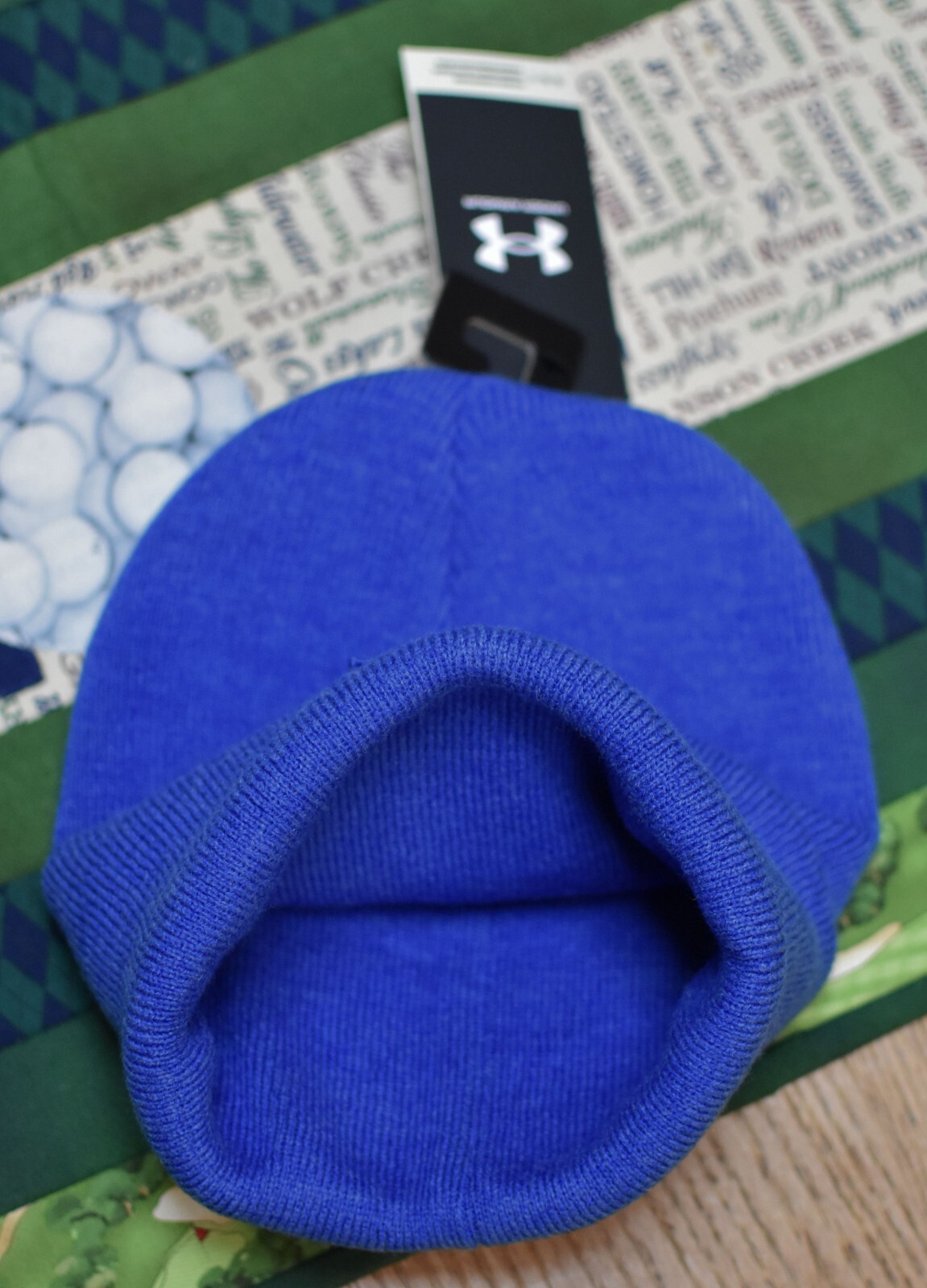 NWT UNDER ARMOUR “UA Halftime” Mens Cuffed Knit Beanie Hat-OSFM @$25 TECH BLUE