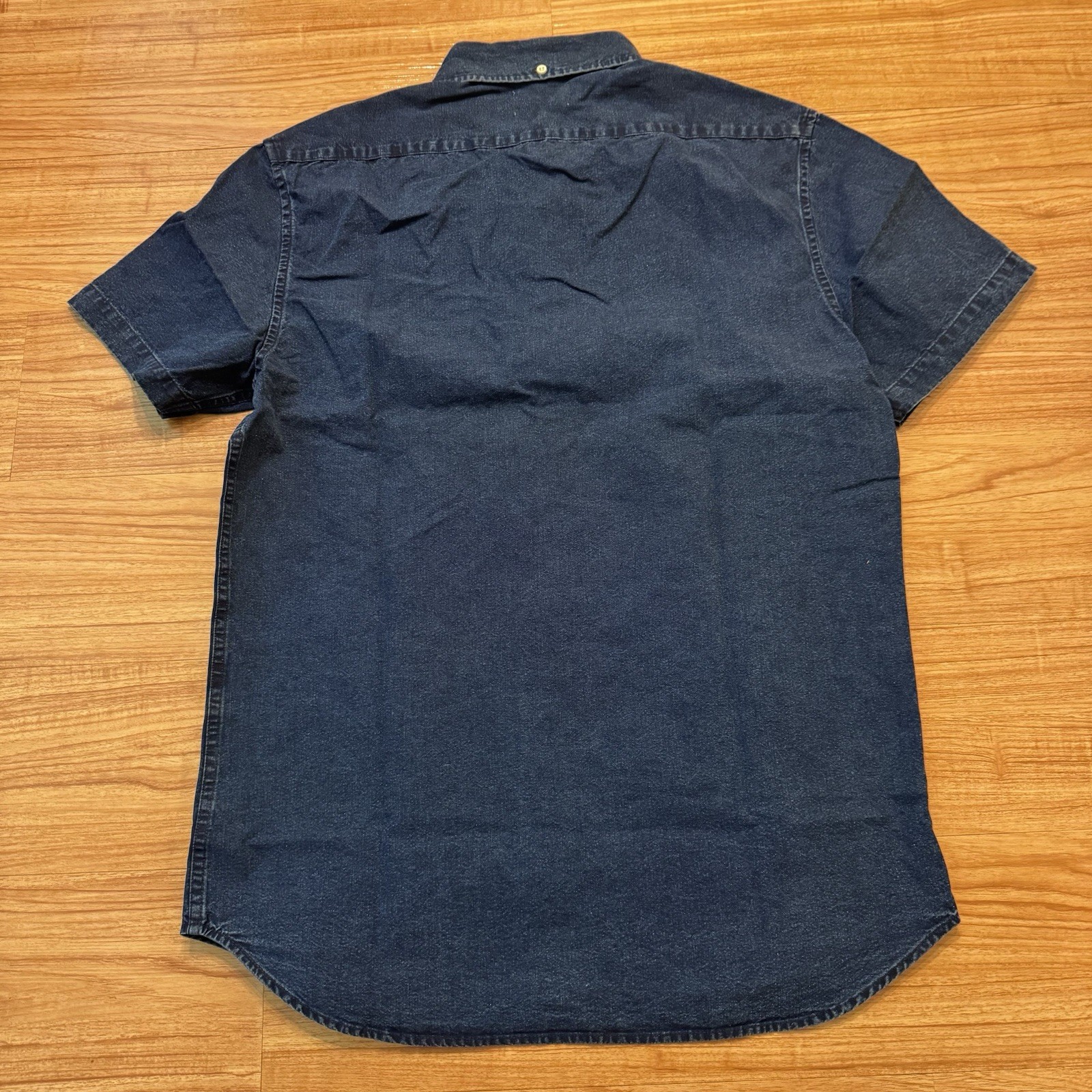 Taylor Stitch Short Sleeve Jack in Rinsed Indigo Oxford 42 Large Organic Cotton