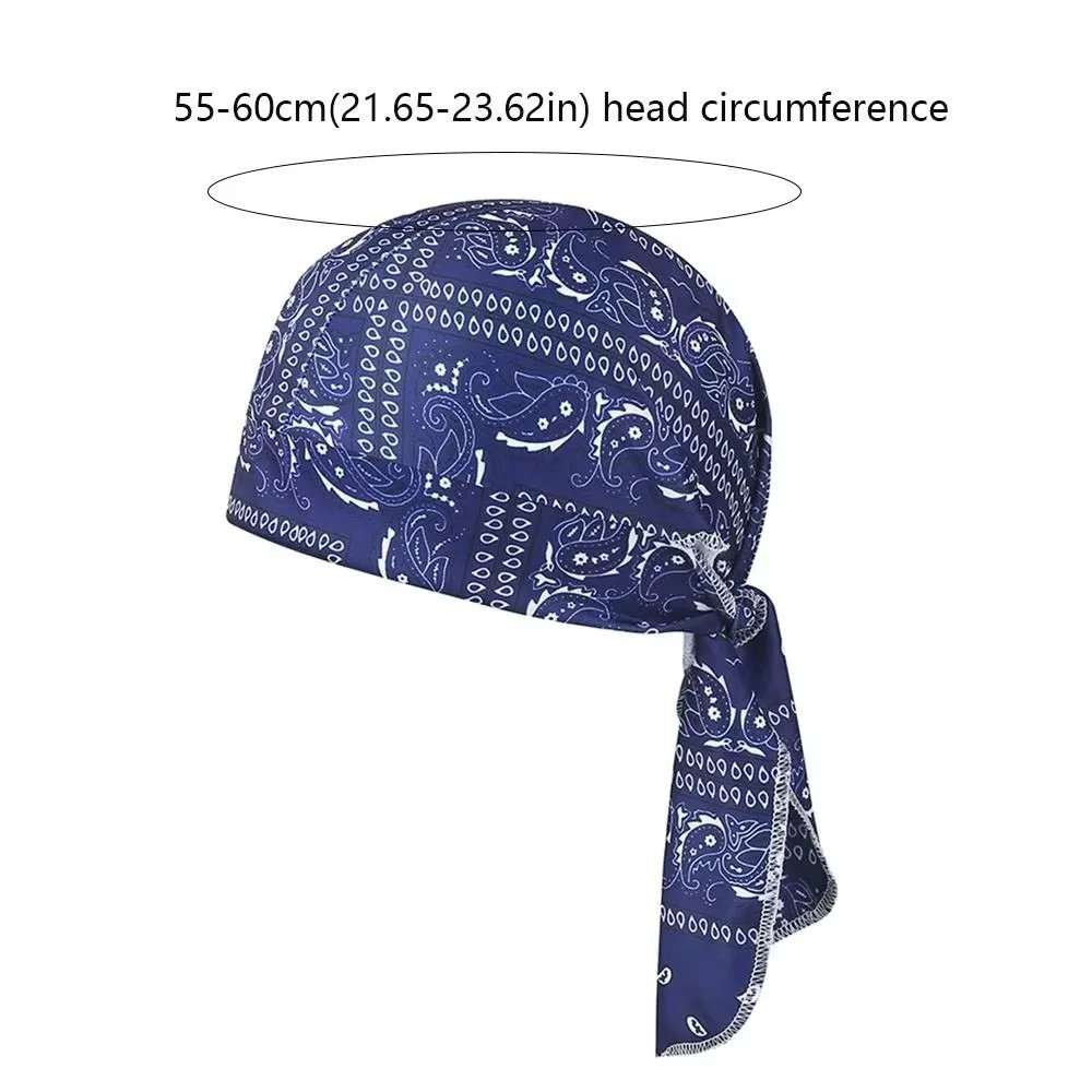 Paisley Print Hijab Cap Bandana Headscarf UV Protection Quick Dry Cycling