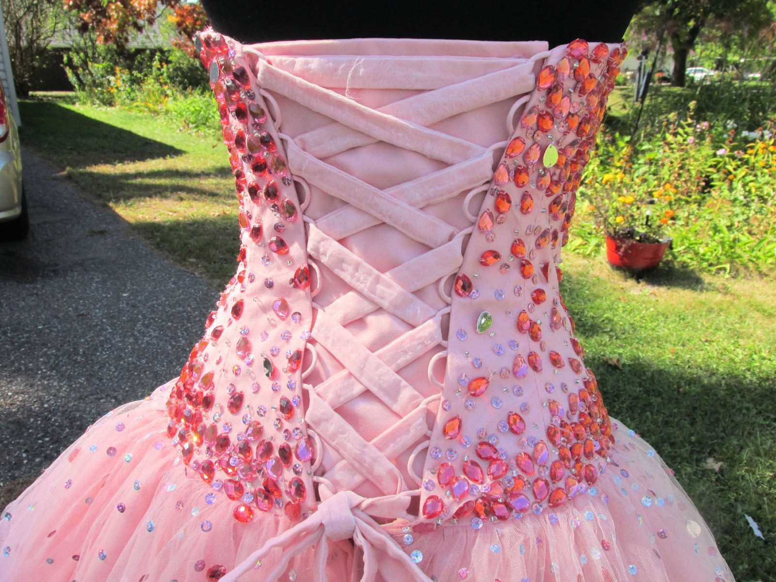Vtg MORI LEE by Marilyn Gardner Peach Gown Dress Quinceañera Prom SZ 2
