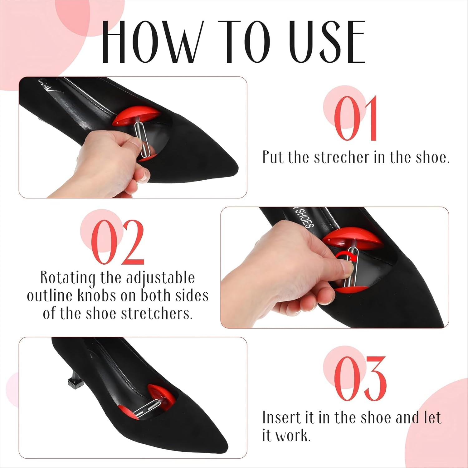 1 Pair Adjustable Shoe Stretcher Boot Men Women Size Shaper Expander Widener