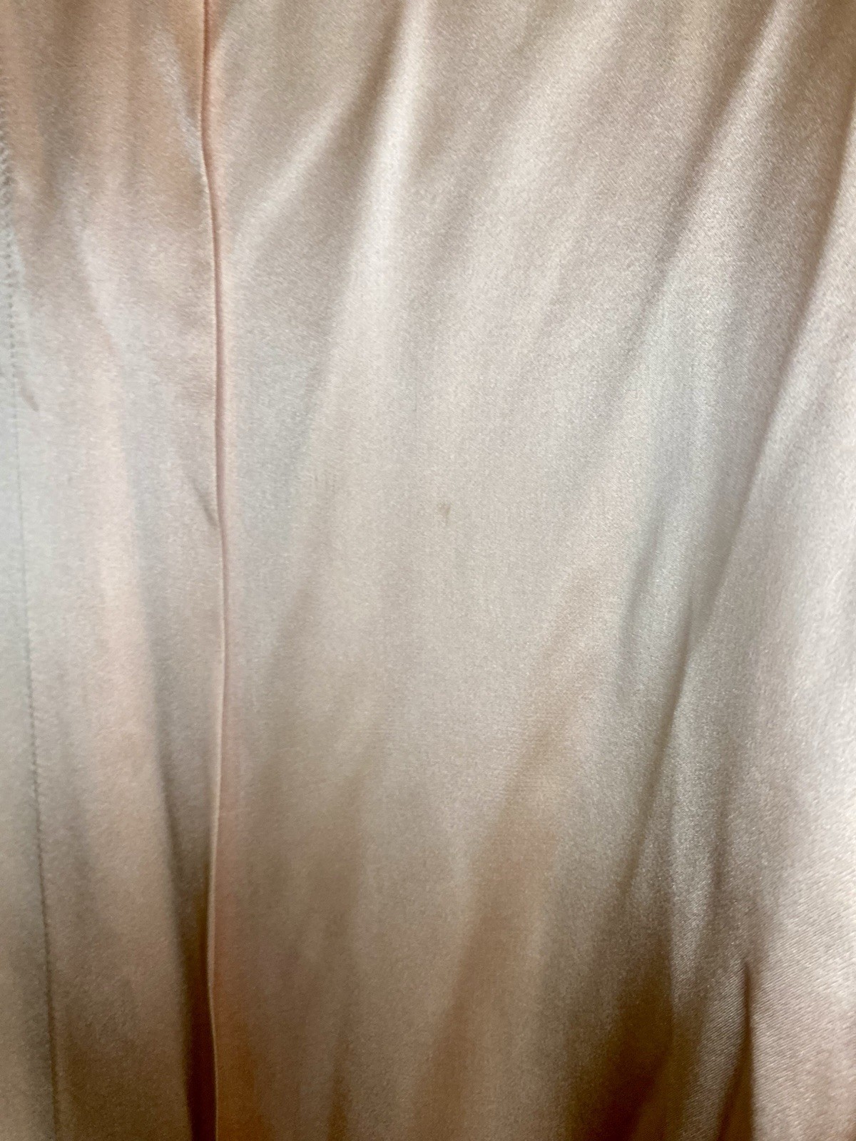 Vintage St. John Size 12 100% Silk Blouse Peach Champagne Gold Jewel Button
