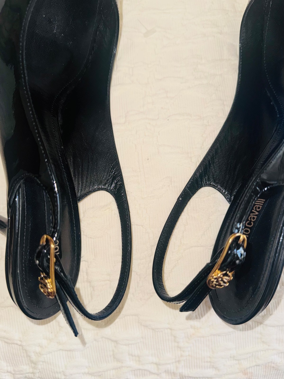 Roberto Cavalli leather heels US8 EU39 made in Italy