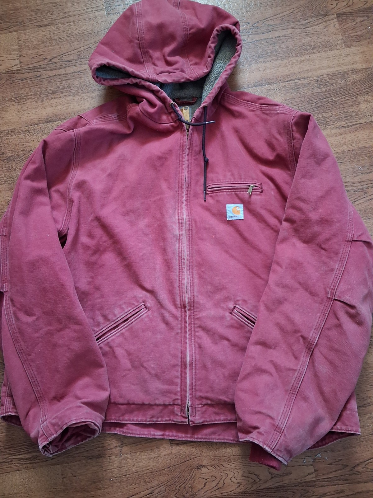 Carhartt Sierra Women’s Hooded Full Zip Lined Jacket Pink XXL Relaxed WJ141848