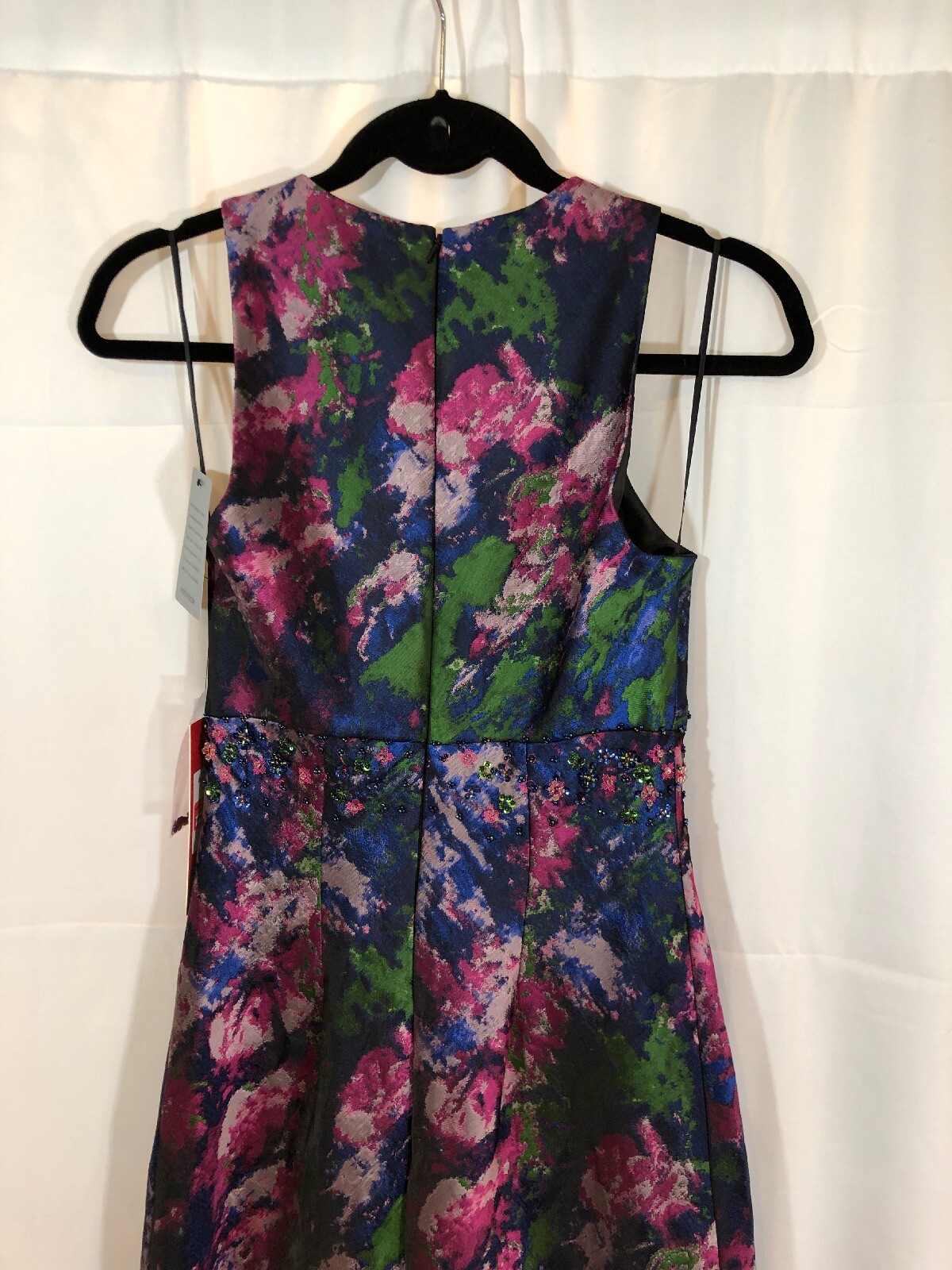 NWT $485 Carmen Marc Valvo Cutaway Brocade Bias Gown [ SZ 2 ] #E394