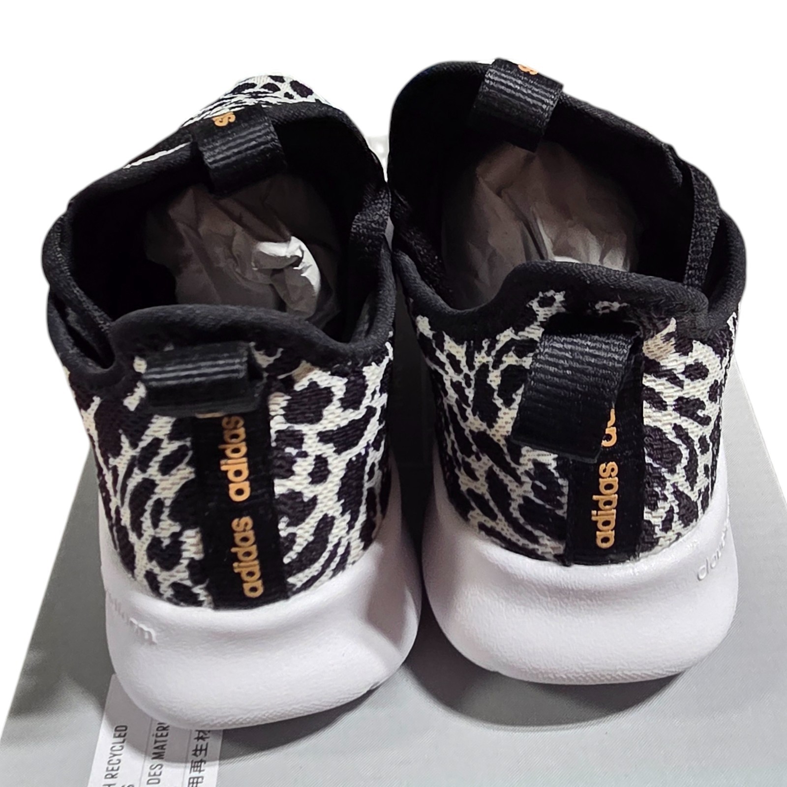 adidas Cloudfoam Pure 2.0 Black White Leopard Running GW4347 – Women’s 5 NEW
