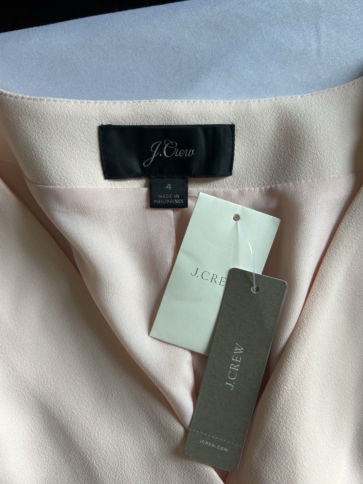J. Crew Crepe Wrap 365 Midi Dress Womens Size 4 Peach Classic Wedding NWT