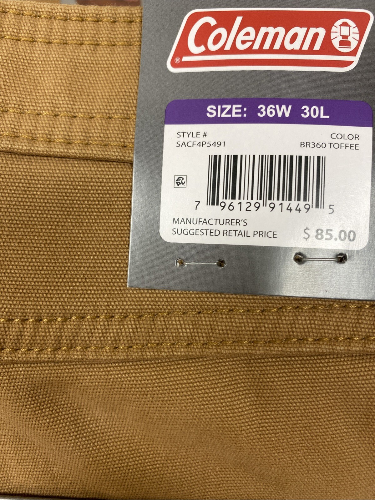 Coleman Men’s Fleece Lined Work Utility Pants Assorted Sizes & Colors NWT
